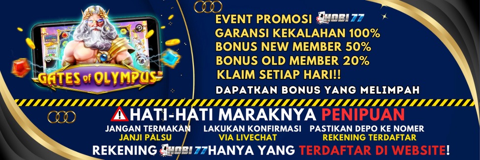 hobi77 slot claim garansi bonus 100%